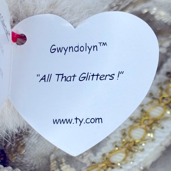 Ty 1993 Gwyndolyn All That Glitters 8” Blonde Bear Wearing Removable Hooded Robe - Picture 4 of 11